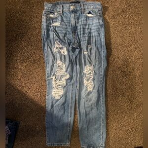 Aeropostale Blue Slim Jeans with Distressed Details